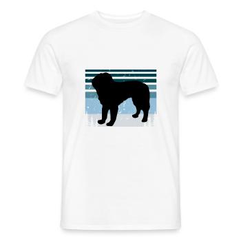 Bosnischer grobhaariger Jagdhund Silhouette Retro - Männer T-Shirt - Weiß - Vorne - AI Model Male 178 dark (178cm)