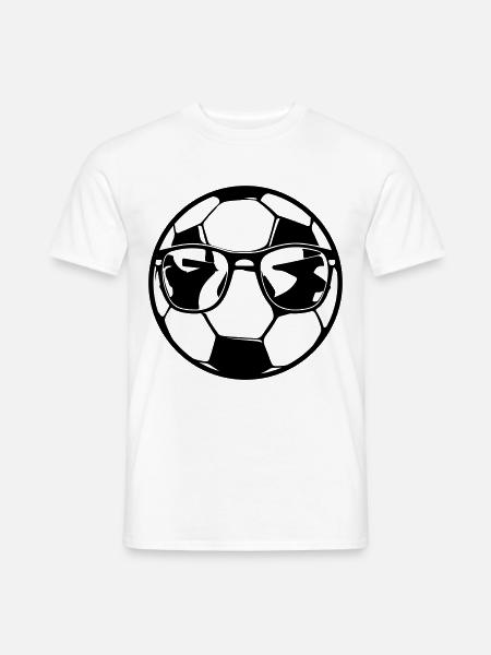 Fussball Cool Sport Symbol - Männer T-Shirt - Weiß