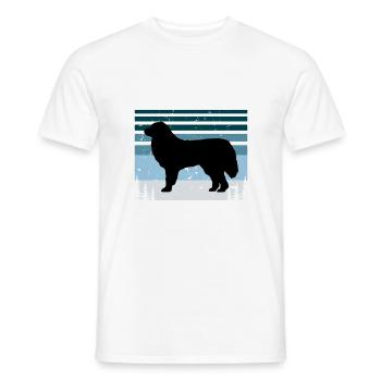 Great Pyrénées Dog Lover Silhouette Vintage Sunset - T-shirt homme - blanc - Devant - AI Model Male 178 dark (178cm)