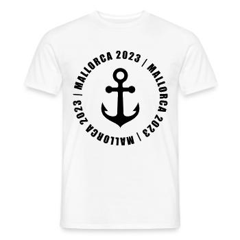 Mallorca 2023 - Männer T-Shirt - Weiß - Vorne - AI Model Male 178 dark (178cm)
