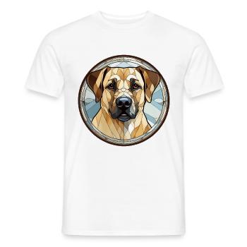 Anatolischer Schäferhund Rasse Aquarellglas - Männer T-Shirt - Weiß - Vorne - AI Model Male 178 dark (178cm)