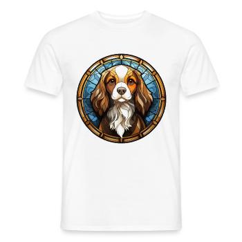 Cavalier King Charles Spaniel Hunderasse Aquarell - Männer T-Shirt - Weiß - Vorne - AI Model Male 178 dark (178cm)