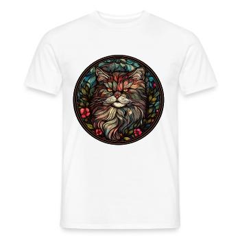 Ragamuffin Cat Breed Aquarelle Verre - T-shirt homme - blanc - Devant - AI Model Male 178 dark (178cm)