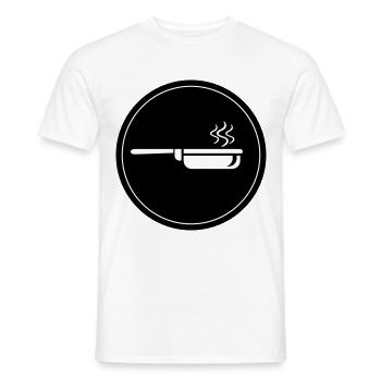 Pfanne Kochen - Männer T-Shirt - Weiß - Vorne - AI Model Male 178 dark (178cm)