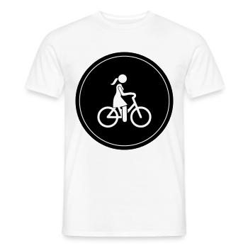 Radfahren Fahrrad Icon - Männer T-Shirt - Weiß - Vorne - AI Model Male 178 dark (178cm)