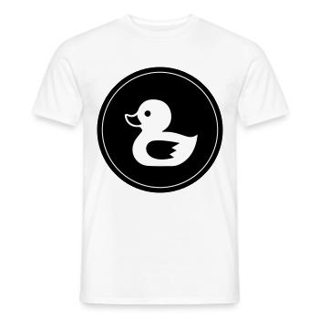 Icône de canard - T-shirt homme - blanc - Devant - AI Model Male 178 dark (178cm)