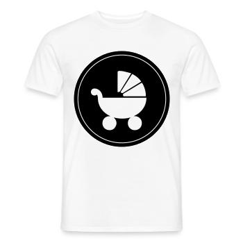 Stroller baby - Men's T-Shirt - white - Front - AI Model Male 178 dark (178cm)