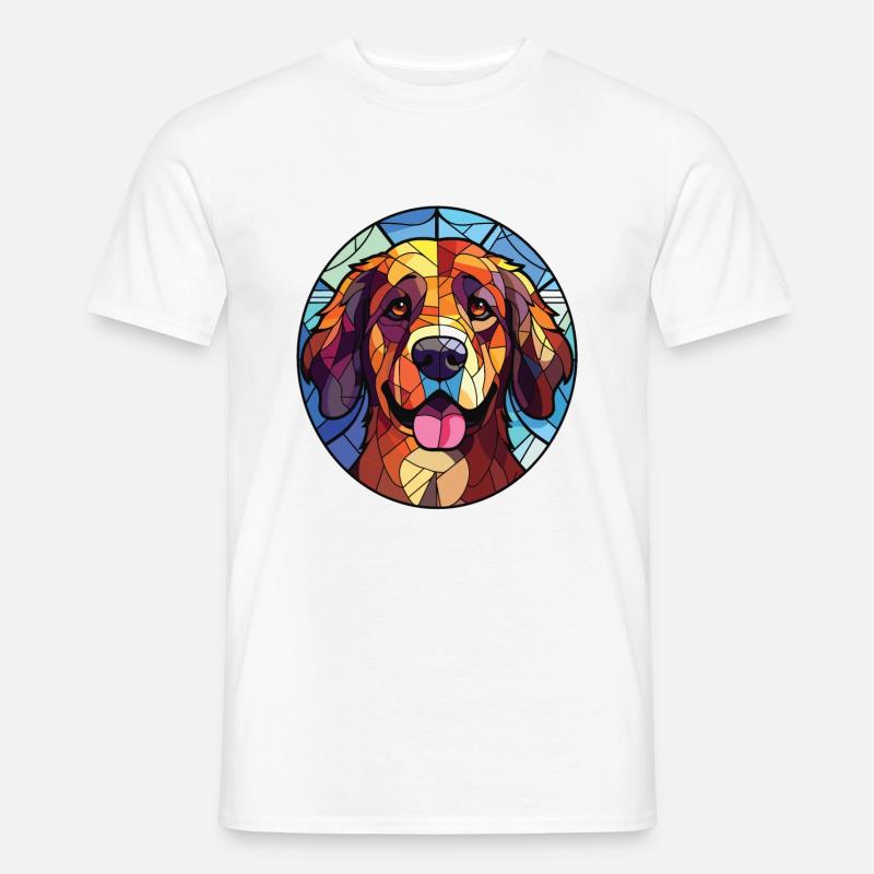 Akbash Hund Aquarell Bunte Malerei - Männer T-Shirt - Weiß