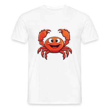Craw Cartoon Kawaii Aquarelle Illustration - T-shirt homme - blanc - Devant - AI Model Male 178 dark (178cm)
