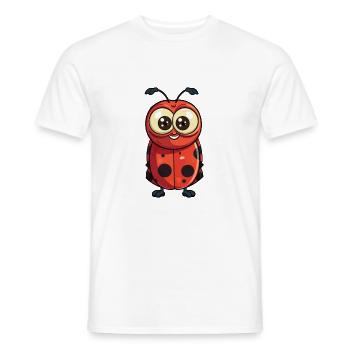 Marienkäfer-Karikatur-Kawaii-Aquarell-Illustration - Männer T-Shirt - Weiß - Vorne - AI Model Male 178 dark (178cm)
