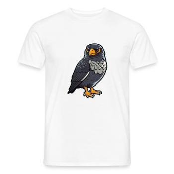 Nighthawk Cartoon Kawaii Aquarelle Illustration - T-shirt homme - blanc - Devant - AI Model Male 178 dark (178cm)