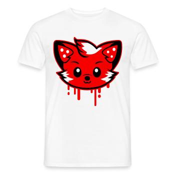 Fox Head Comic Cute - Men's T-Shirt - white - Front - AI Model Male 178 dark (178cm)