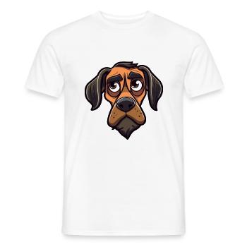 Cao De Seo Miguel Race De Chien Cartoon Kawaii Illustr - T-shirt homme - blanc - Devant - AI Model Male 178 dark (178cm)