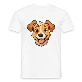 Cierny Sery Dog Breed Cartoon Kawaii Illustration - Men's T-Shirt - white - Front - AI Model Male 178 dark (178cm)