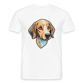 Braque Saint Germain Hunderasse Cartoon Kawaii Illu - Männer T-Shirt - Weiß - Vorne - AI Model Male 178 dark (178cm)
