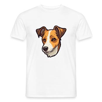 Race de chien Terrier brésilien Cartoon Kawaii Illustr - T-shirt homme - blanc - Devant - AI Model Male 178 dark (178cm)