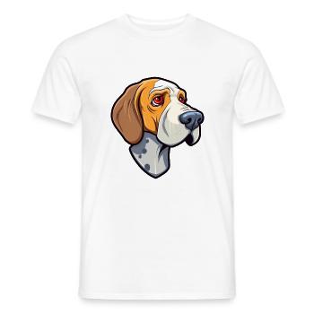 Cao de Castro Laboreiro Hunderasse Cartoon Kawaii I - Männer T-Shirt - Weiß - Vorne - AI Model Male 178 dark (178cm)