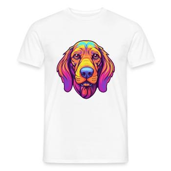 Amerikanischer Leopardenhund Hund Rasse Cartoon Kawaii Il - Männer T-Shirt - Weiß - Vorne - AI Model Male 178 dark (178cm)