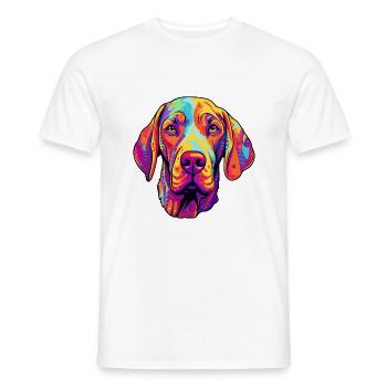Burgos Pointer Chien Race Cartoon Kawaii Illustrati - T-shirt homme - blanc - Devant - AI Model Male 178 dark (178cm)