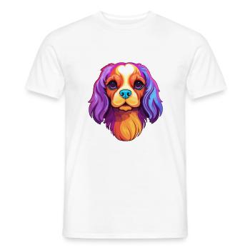 Épagneul jouet anglais race de chien dessin animé Kawaii Illus - T-shirt homme - blanc - Devant - AI Model Male 178 dark (178cm)