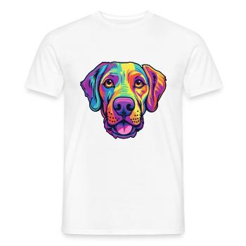 Gascon Saintongeois chien race Cartoon Kawaii Illus - T-shirt homme - blanc - Devant - AI Model Male 178 dark (178cm)