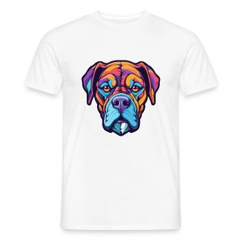 Deutsche Boxerhunderasse Karikatur Kawaii Illustration - Männer T-Shirt - Weiß - Vorne - AI Model Male 178 dark (178cm)