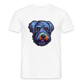 Kerry Blue Terrier Hunderasse Karikatur Kawaii Illust - Männer T-Shirt - Weiß - Vorne - AI Model Male 178 dark (178cm)