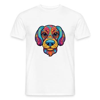 Middle Asian Ovtcharka Dog Breed Cartoon Kawaii Il - Men's T-Shirt - white - Front - AI Model Male 178 dark (178cm)