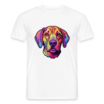 Mountain Cur Hunderasse Cartoon Kawaii Illustration - Männer T-Shirt - Weiß - Vorne - AI Model Male 178 dark (178cm)