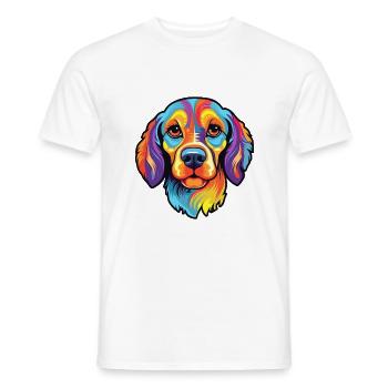 New Zealand Huntaway Dog Breed Cartoon Kawaii Illu - Men's T-Shirt - white - Front - AI Model Male 178 dark (178cm)