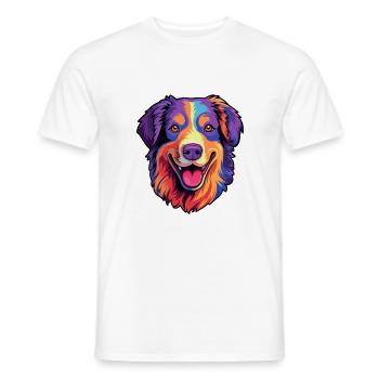 Nordamerikanischer Schäferhund Rasse Cartoon Kawaii I - Männer T-Shirt - Weiß - Vorne - AI Model Male 178 dark (178cm)