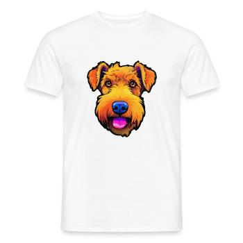 Lakeland Terrier chien race Cartoon Kawaii Illustra - T-shirt homme - blanc - Devant - AI Model Male 178 dark (178cm)