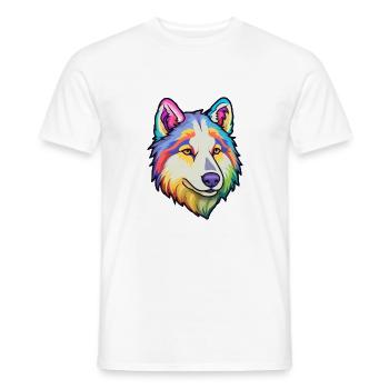Labrador Husky Hunderasse Cartoon Kawaii Illustrati - Männer T-Shirt - Weiß - Vorne - AI Model Male 178 dark (178cm)