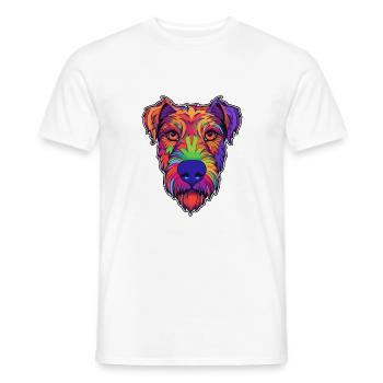 Irish Terrier Dog Breed Cartoon Kawaii Illustratio - Men's T-Shirt - white - Front - AI Model Male 178 dark (178cm)