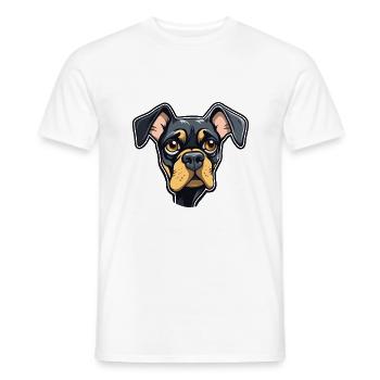 Owczarek Podhalanski Hunderasse Karikatur Kawaii Illu - Männer T-Shirt - Weiß - Vorne - AI Model Male 178 dark (178cm)