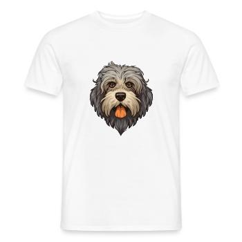 Bergamasco Schäferhund Hunderasse Cartoon Kawaii Abb. - Männer T-Shirt - Weiß - Vorne - AI Model Male 178 dark (178cm)