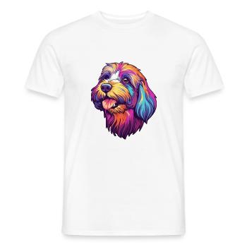 Tibet Terrier Hunderasse Cartoon Kawaii Illustrat - Männer T-Shirt - Weiß - Vorne - AI Model Male 178 dark (178cm)