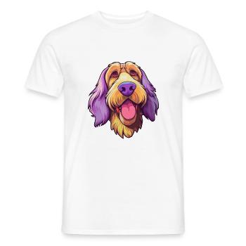 Spinone Italiano Dog Breed Cartoon Kawaii Illustra - Men's T-Shirt - white - Front - AI Model Male 178 dark (178cm)