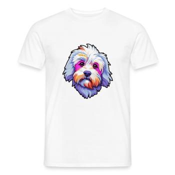Dandie Dinmont Terrier Race De Chien Cartoon Kawaii Il - T-shirt homme - blanc - Devant - AI Model Male 178 dark (178cm)