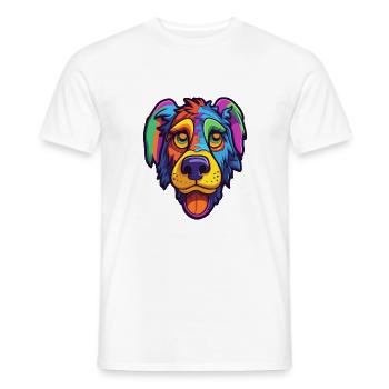 Cao De Seo Miguel Race De Chien Cartoon Kawaii Illustr - T-shirt homme - blanc - Devant - AI Model Male 178 dark (178cm)