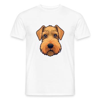 Welsh Terrier chien race Cartoon Kawaii Illustratio - T-shirt homme - blanc - Devant - AI Model Male 178 dark (178cm)