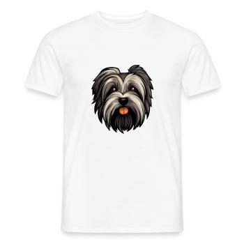 Skye Terrier Hunderasse Cartoon Kawaii Illustration - Männer T-Shirt - Weiß - Vorne - AI Model Male 178 dark (178cm)