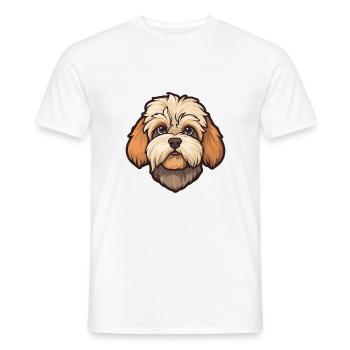 Shih Poo Hunderasse Cartoon Kawaii Illustration - Männer T-Shirt - Weiß - Vorne - AI Model Male 178 dark (178cm)