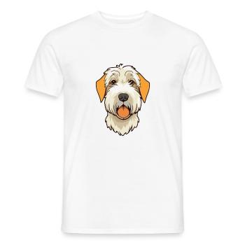 Sealyham Terrier Dog Breed Cartoon Kawaii Illustra - Men's T-Shirt - white - Front - AI Model Male 178 dark (178cm)