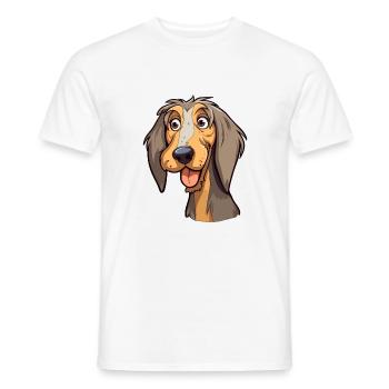 Schweizer Laufhund Hunderasse Cartoon Kawaii Illust - Männer T-Shirt - Weiß - Vorne - AI Model Male 178 dark (178cm)