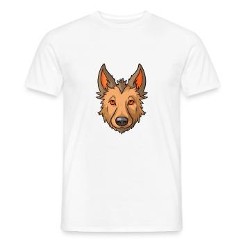 Belge Laekenois race de chien Cartoon Kawaii Illustr - T-shirt homme - blanc - Devant - AI Model Male 178 dark (178cm)