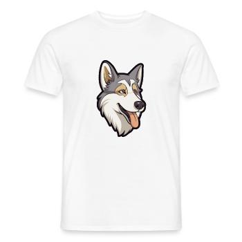 Tschechoslowakischer Wolfshund Hunderasse Cartoon Kawaii Illu - Männer T-Shirt - Weiß - Vorne - AI Model Male 178 dark (178cm)