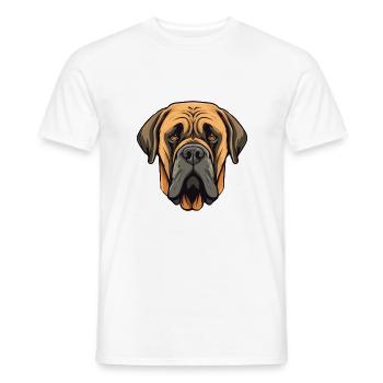 Alpine Mastiff Dog Breed Cartoon Kawaii Illustrati - Men's T-Shirt - white - Front - AI Model Male 178 dark (178cm)