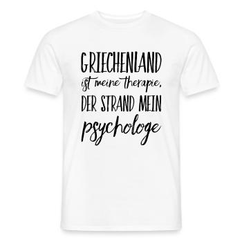 Lustiger Griechischer Spruch Griechenland Geschenk - Männer T-Shirt - Weiß - Vorne - AI Model Male 178 dark (178cm)