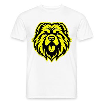 Tête de chien Chow Chow - T-shirt homme - blanc - Devant - AI Model Male 178 dark (178cm)